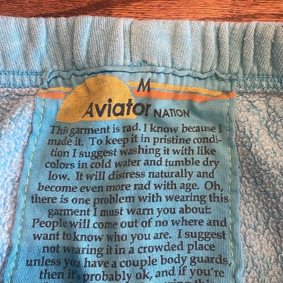 AVIATOR NATION LOGO ASPEN SWEATPANTS - NEON BLUE - Picture 3 of 3